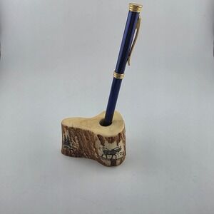 VTG Antler Pen Holder Desk‎ Decor Moose Trees Rustic Office Decor Unique Gift